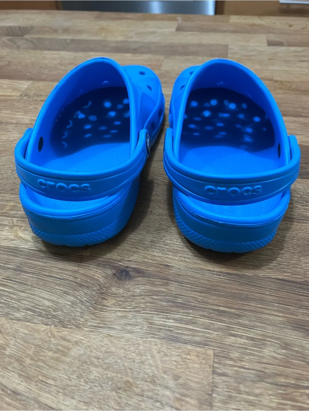 CROCS Kids Bright Blue Classic Water Clogs with Heel Strap